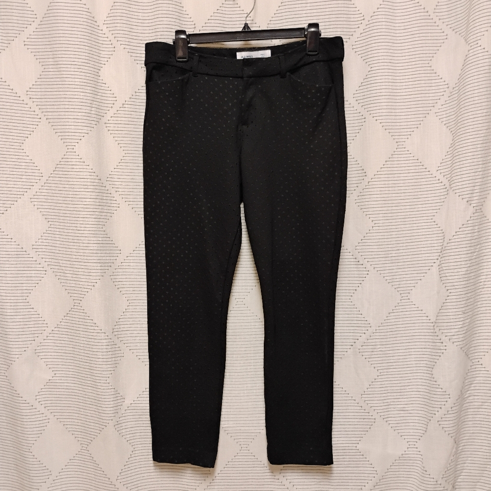 Old Navy Pixie Ankle Black Polka Dot Pants Women's Size 10